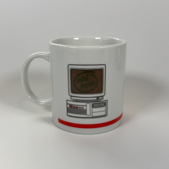 Intel Inside Heat Activated Changing Coffee Mug Retro Desktop Computer Tech Nerd